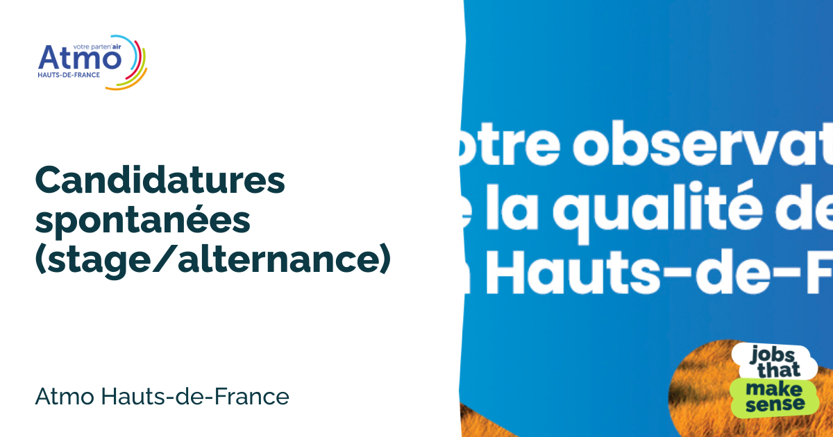 Candidatures spontanées (stage/alternance) - Lille - Atmo Hauts-de ...