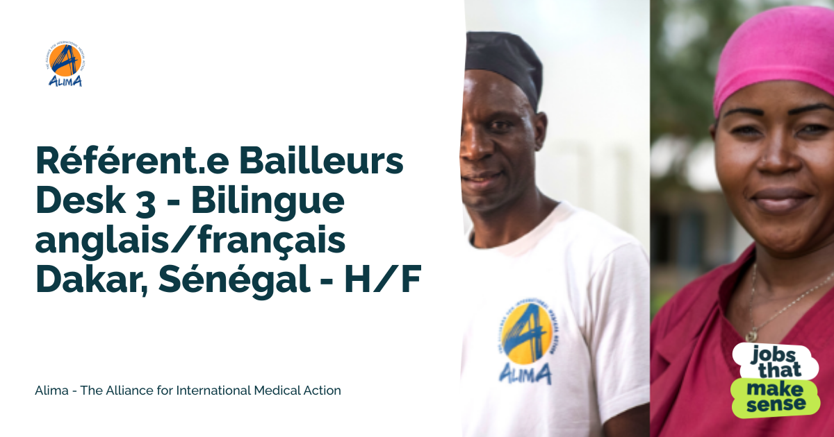 Referent Donors Desk 3 Bilingual English/French Dakar, Senegal M/F