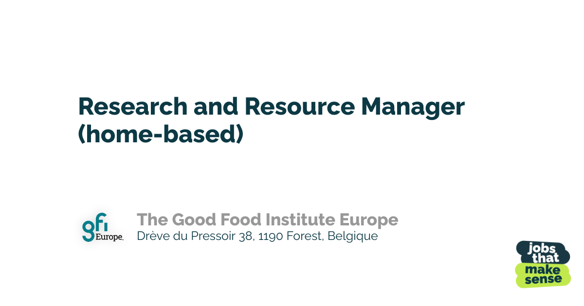Research and Resource Manager (homebased) Forest The Good Food