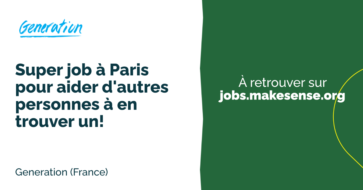 Super job à Paris pour aider d'autres personnes à en trouver un ...
