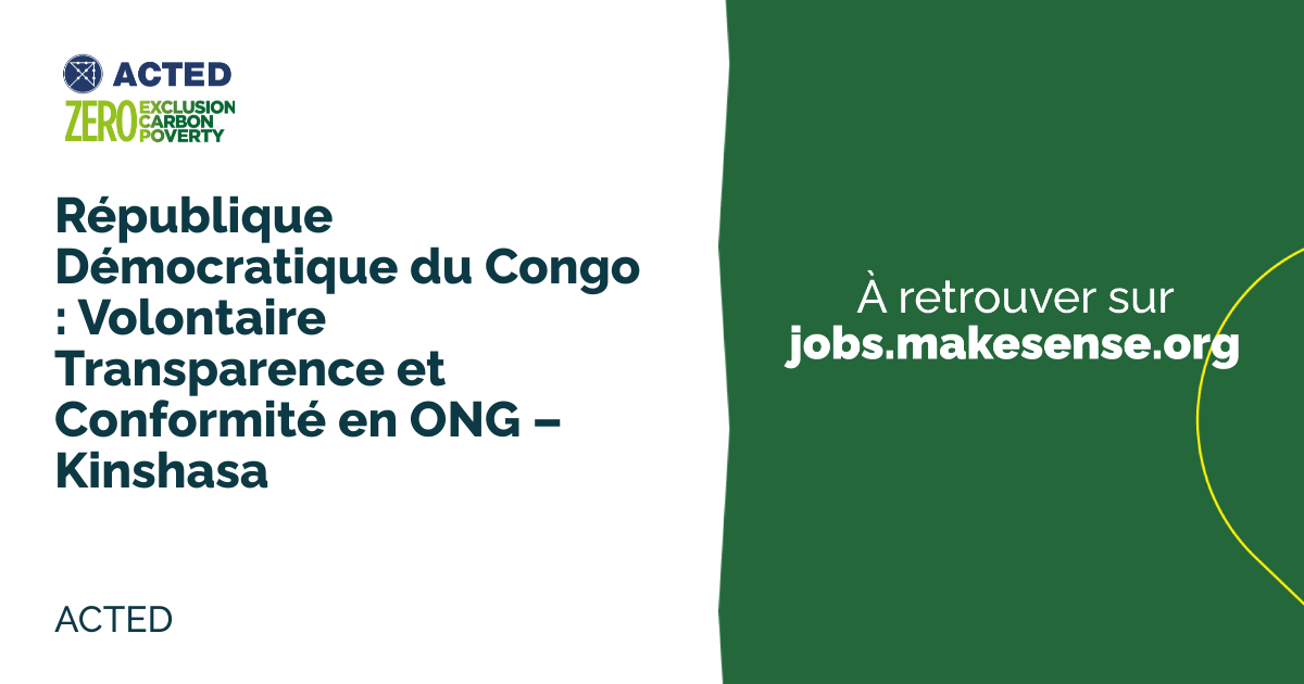 République Démocratique du Congo Volontaire Transparence et