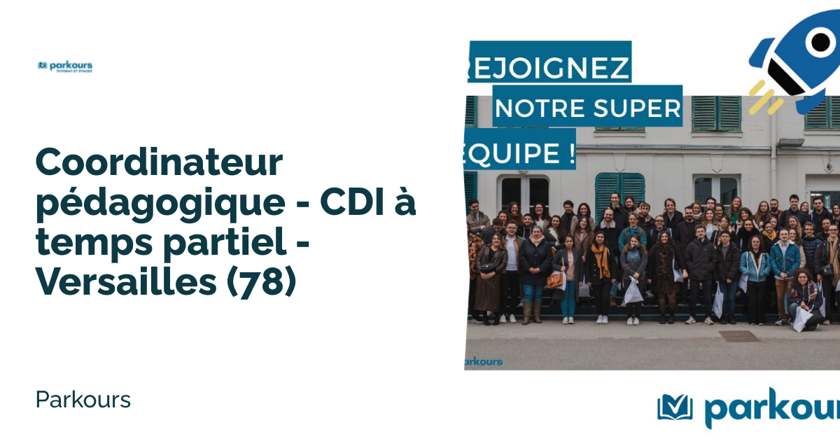 Coordinateur pédagogique CDI à temps partiel Versailles (78