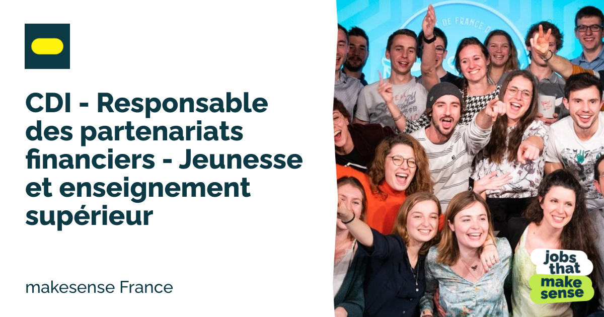 CDI - Responsable des partenariats financiers - Jeunesse et ...