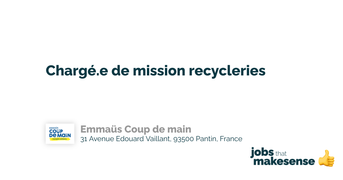 Emmaüs Coup De Main Boutique De Pantin