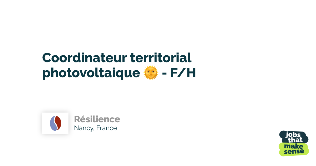 Coordinateur territorial photovoltaique 🌞 - F/H - Nancy | France | Metz ...