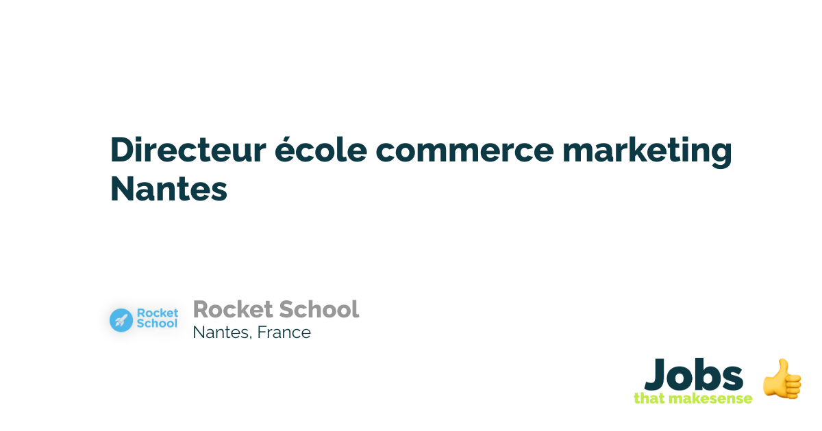 Director of business marketing school Nantes – Rocket School